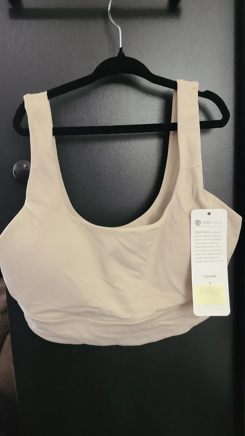 CRZ YOGA Sports Bra Tan Size S