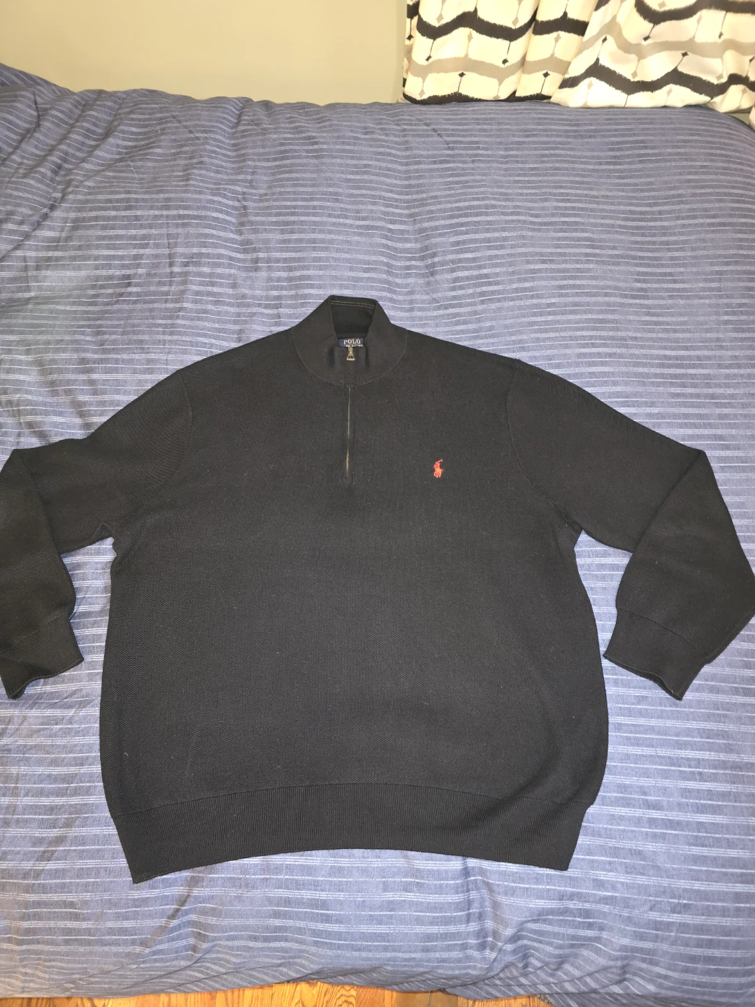XXL - Ralph Lauren Black 1/4 Zip Sweater (PRISTINE CONDITION)
