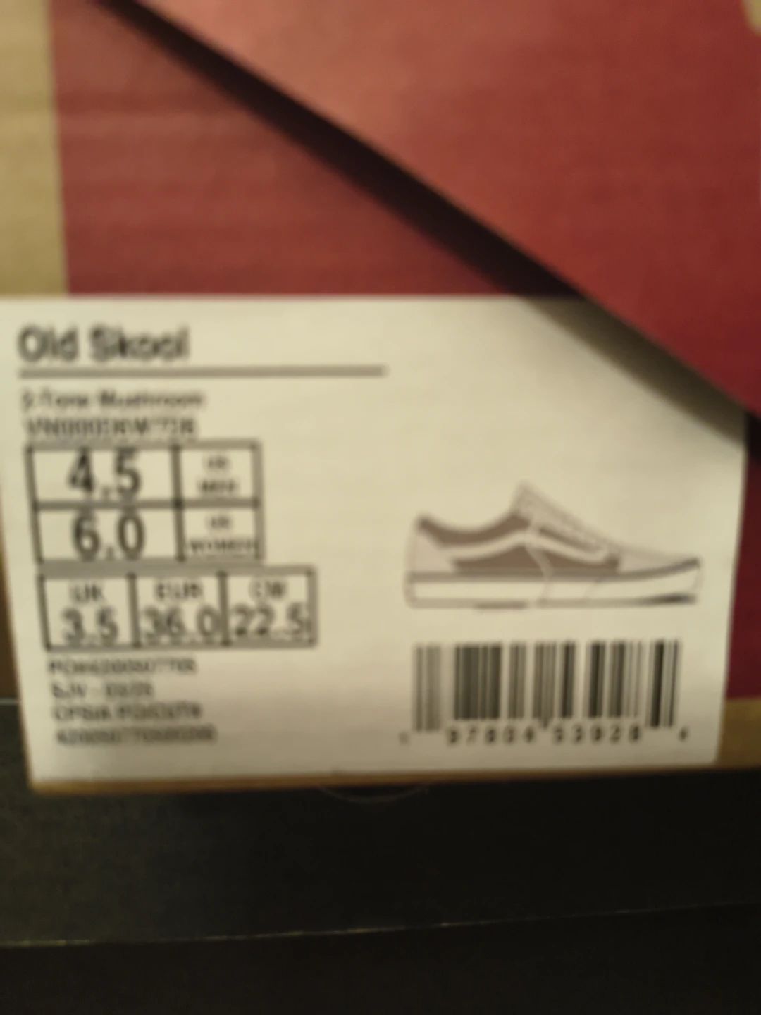 Vans Old Skool "Mushroom" Sneakers - Women's Size 6.0