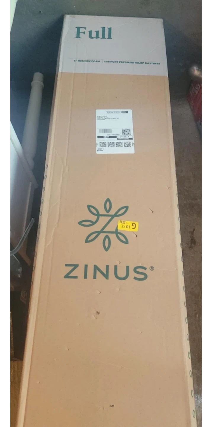 Zinus Full 6" Memory Foam Comfort Pressure Relief Mattress