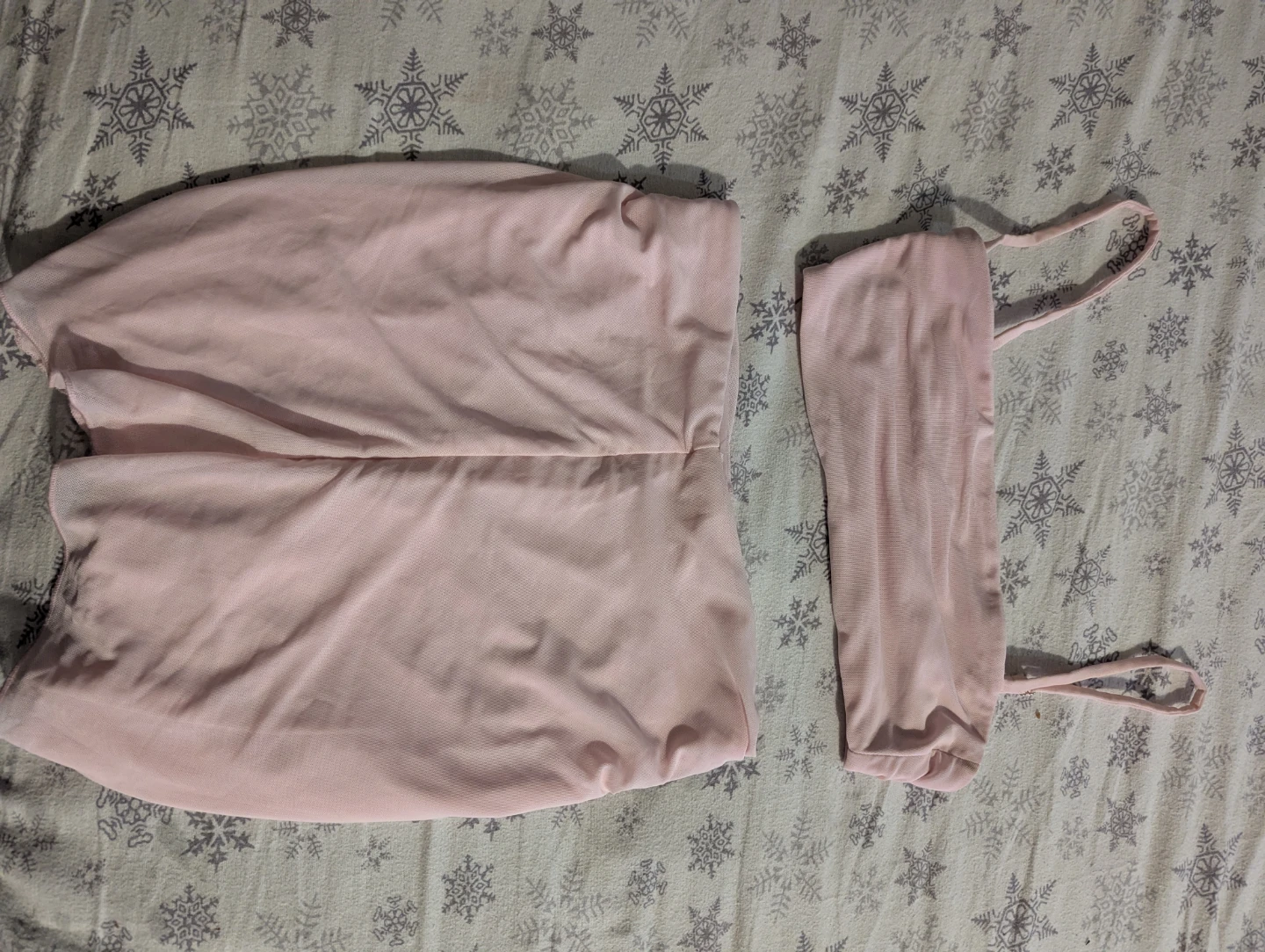 Pink Sheer Mesh Tube Top & Skirt Set