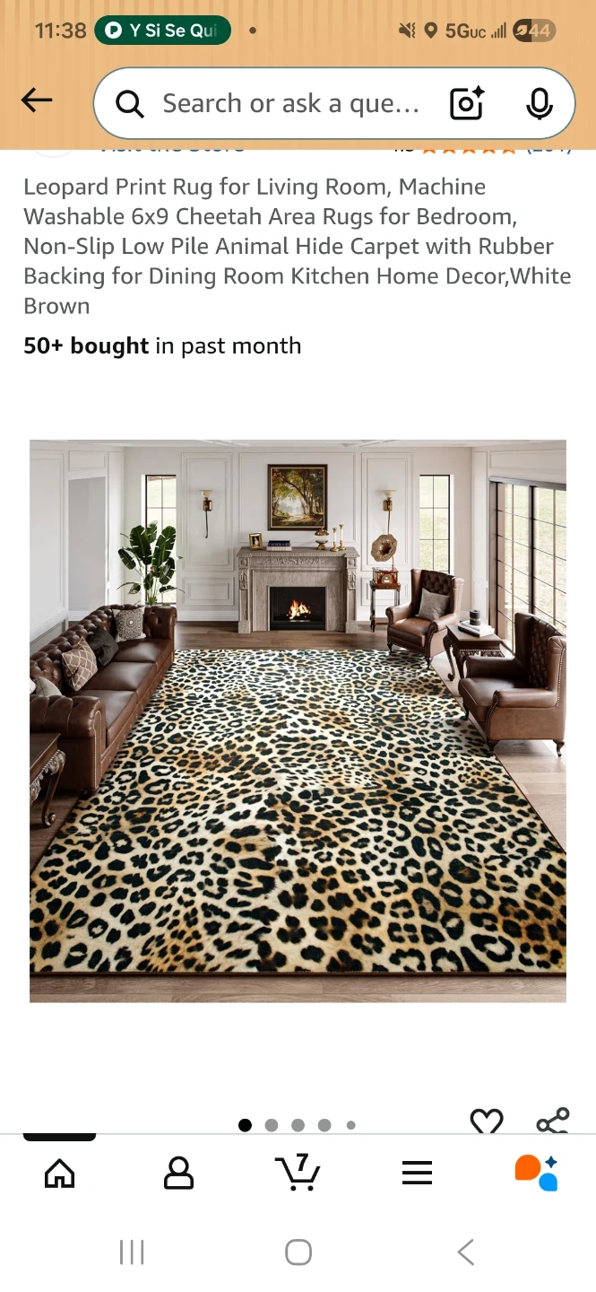 Leopard Print Area Rug - photo 2