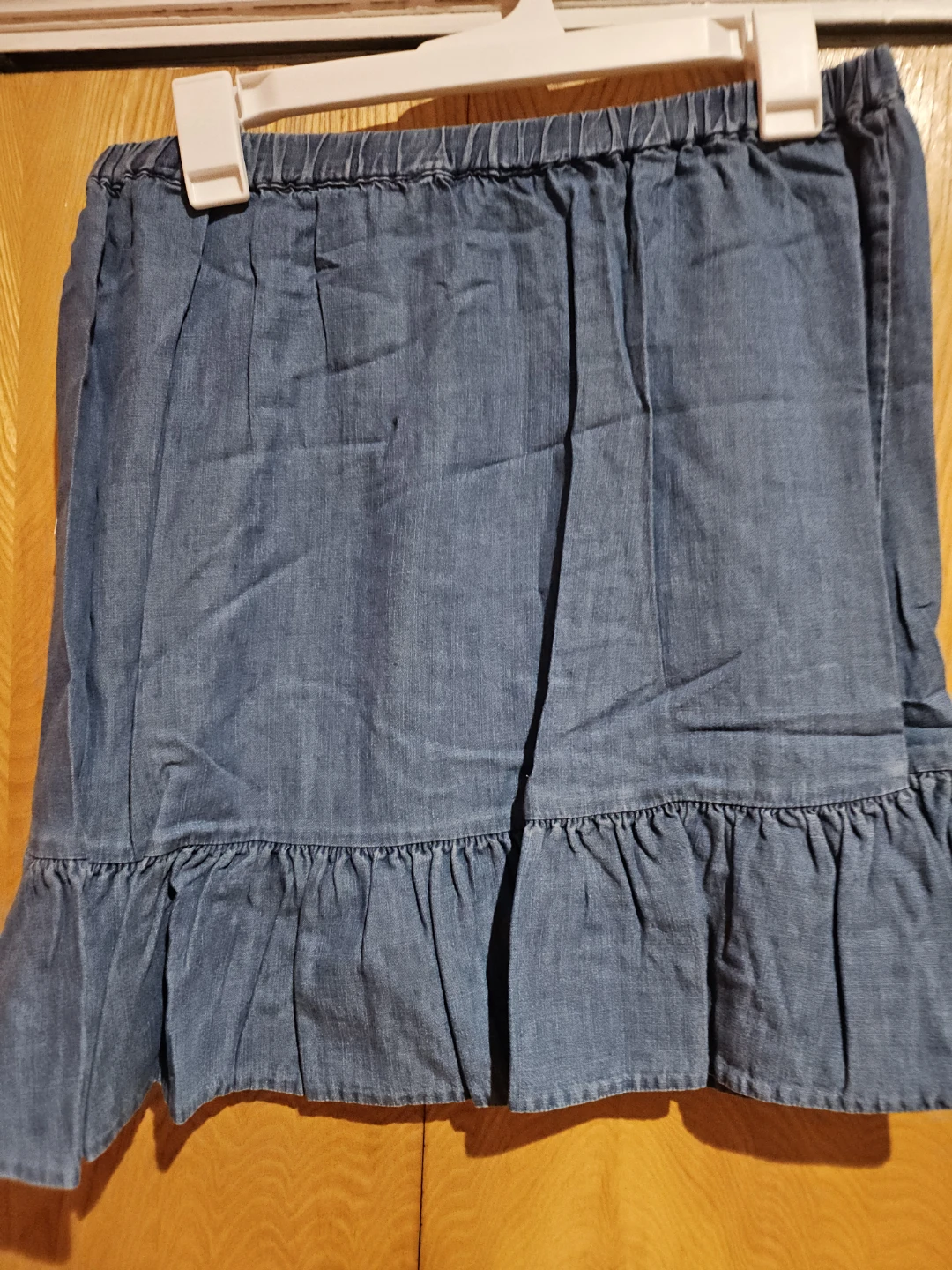 Michael Kors Women's Blue Denim Ruffle Skirt Size M - photo 2