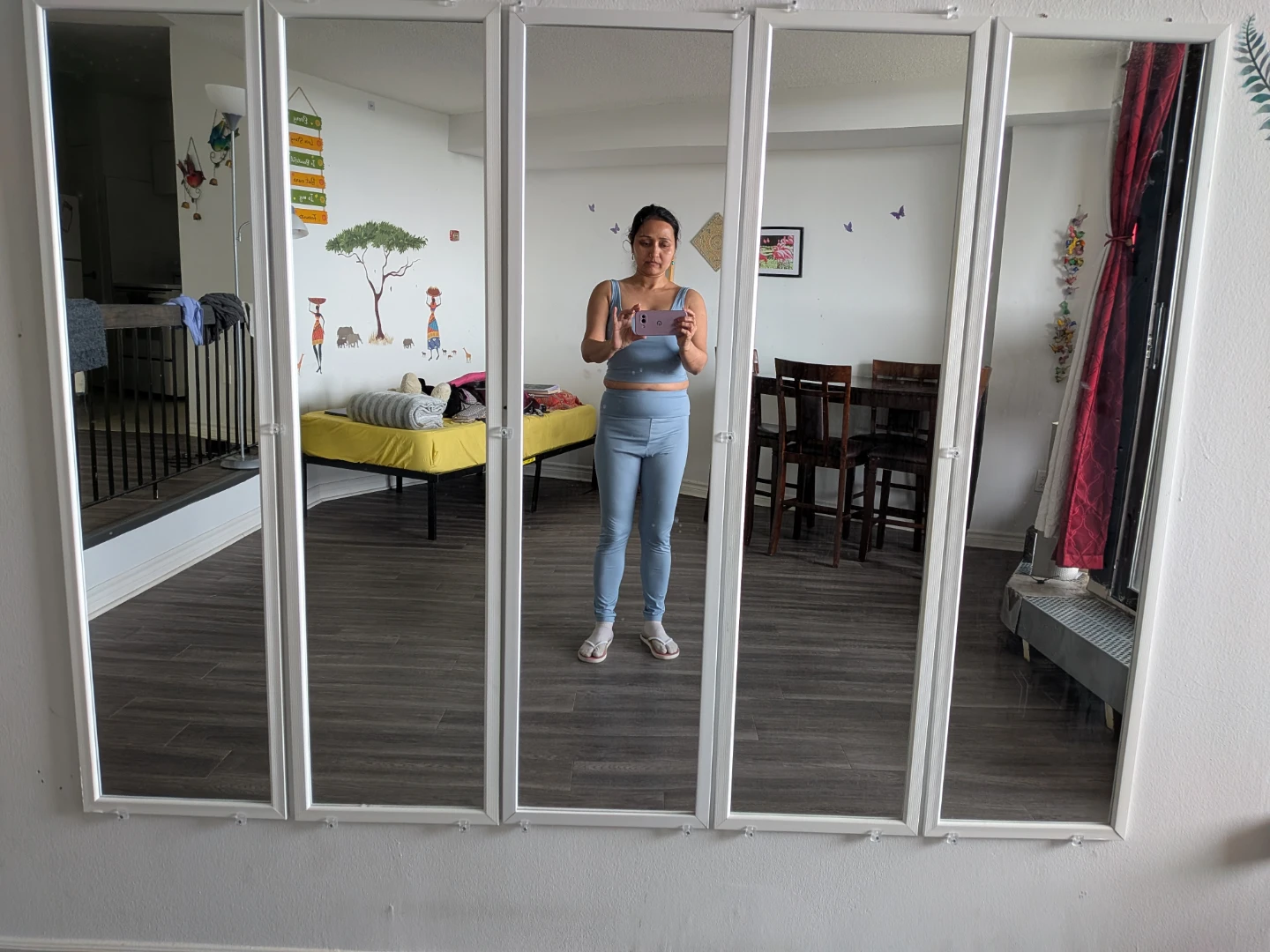 Set of 5 Framed Mirrors