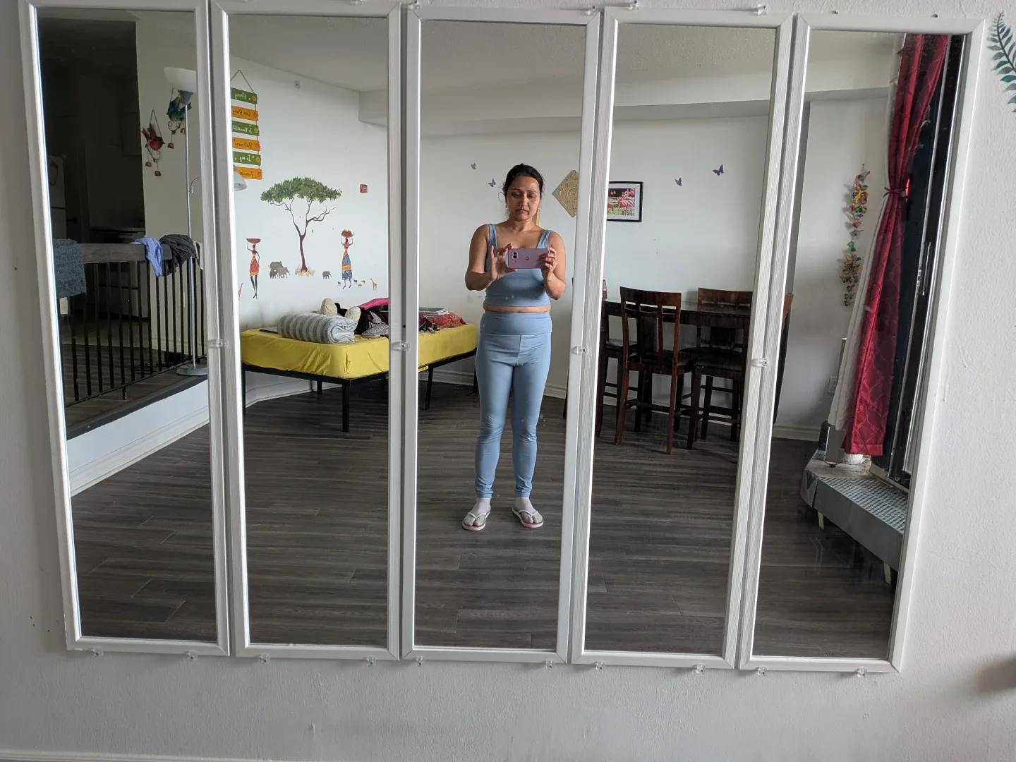 Set of 5 Framed Mirrors