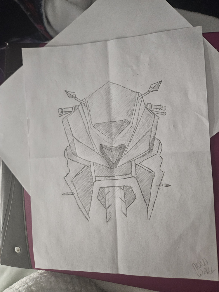 Hand-drawn Motorcycle Sketch