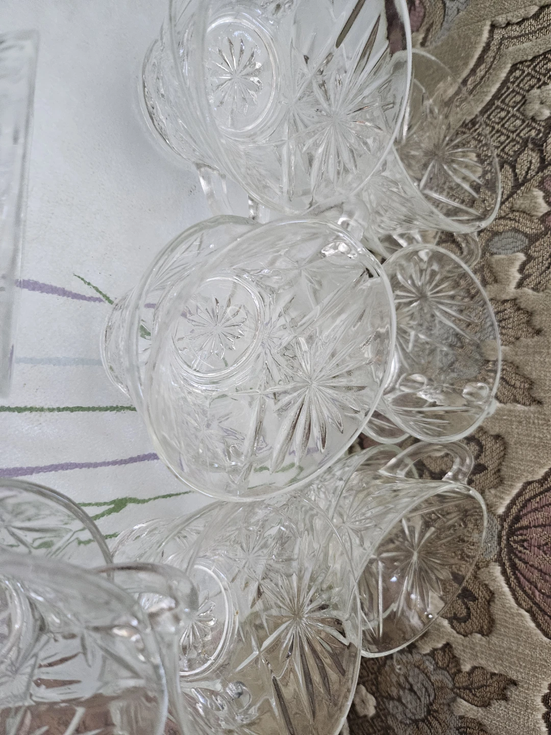 Crystal Punch Bowl and 16 Cups Set - photo 2