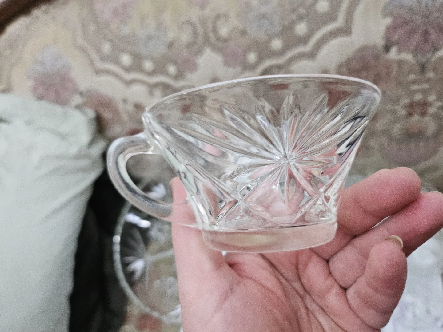 Crystal Punch Bowl and 16 Cups Set - photo 3