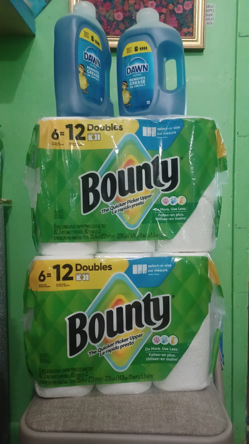 Bounty The Quicker Picker Upper Paper Towels - 6 = 12 Doubles