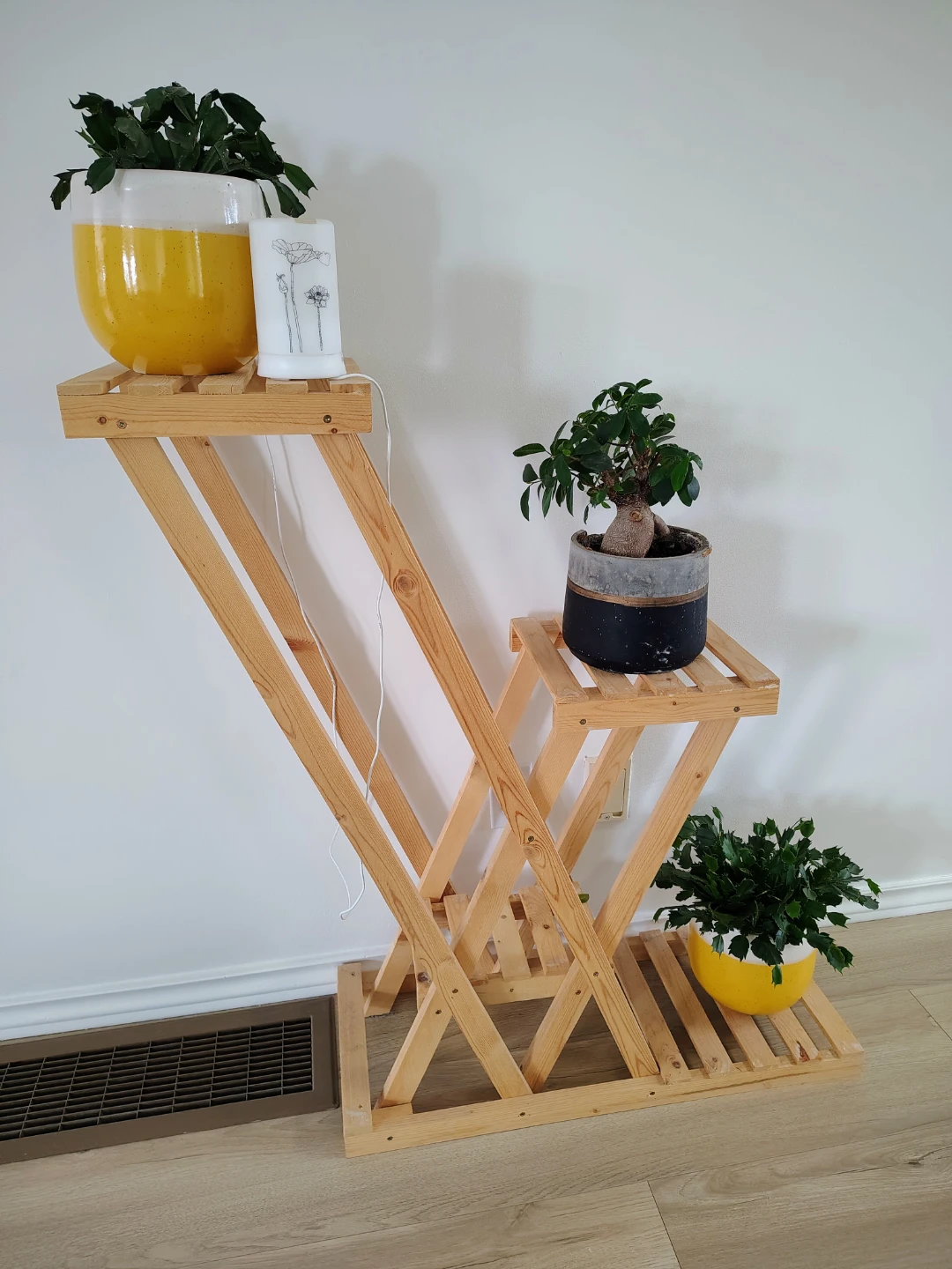 Wooden Plant Stand 3 tiers custom made
