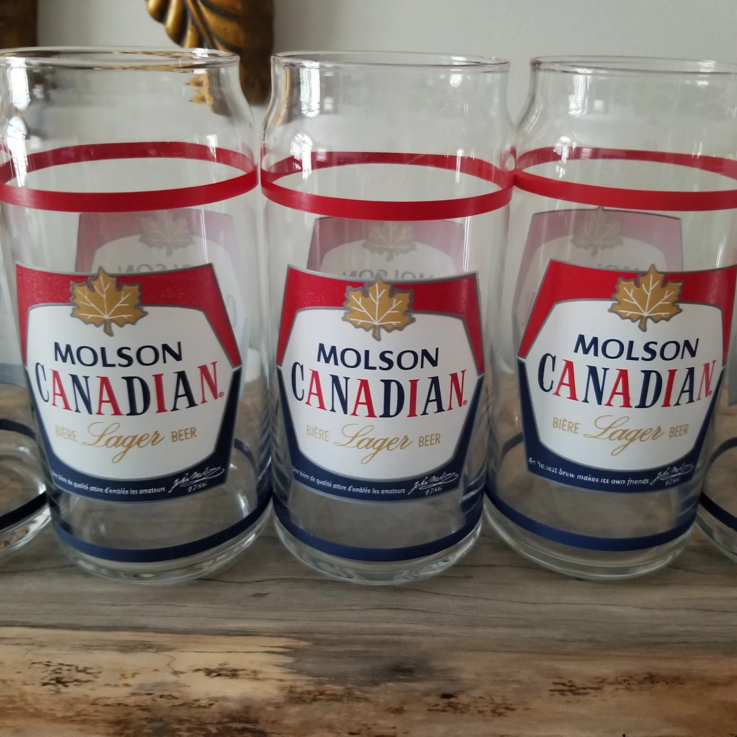 Set of Vintage Molson Canadian Pint Gasses