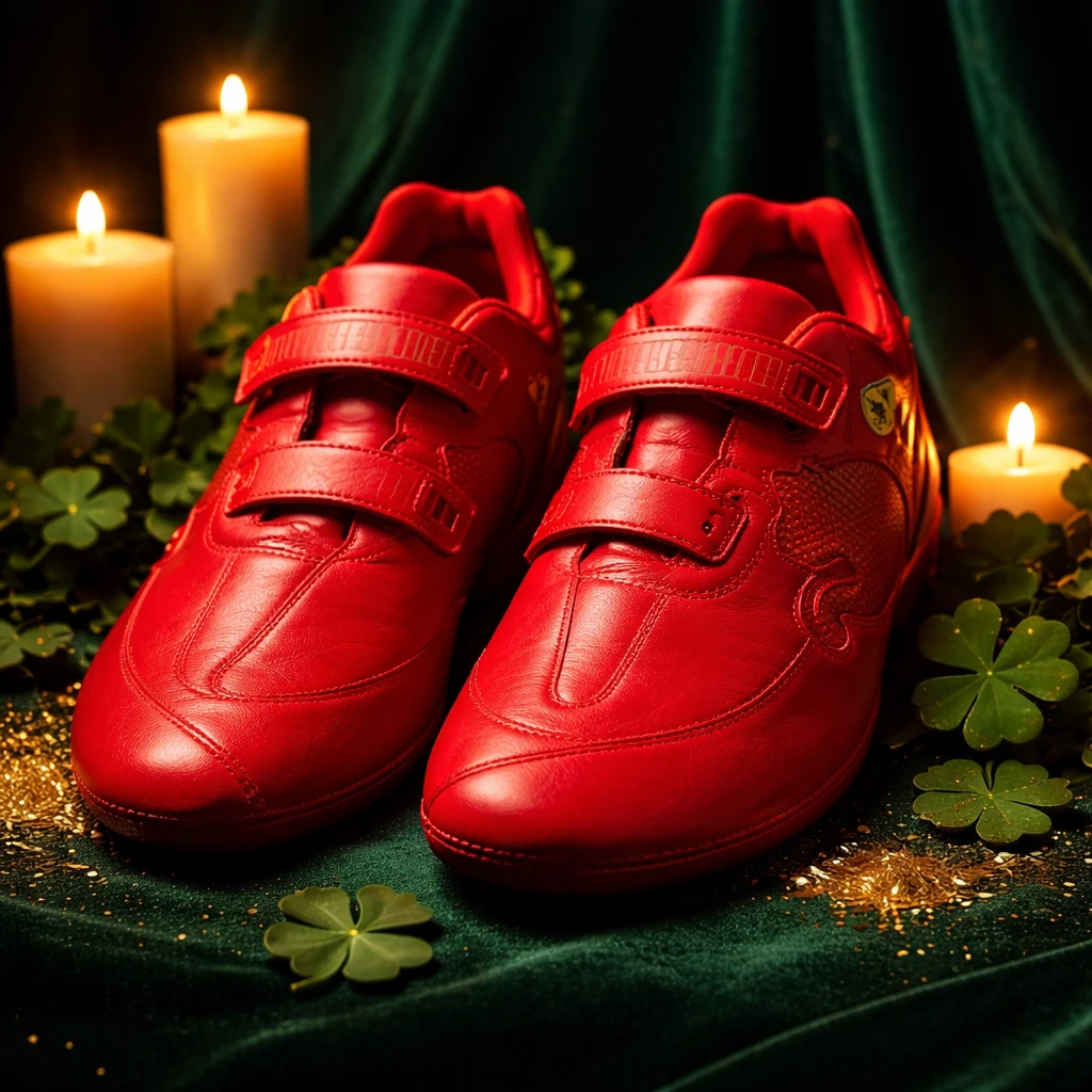 Puma x Ferrari SF Low Top Sneakers Red/Black Men's
