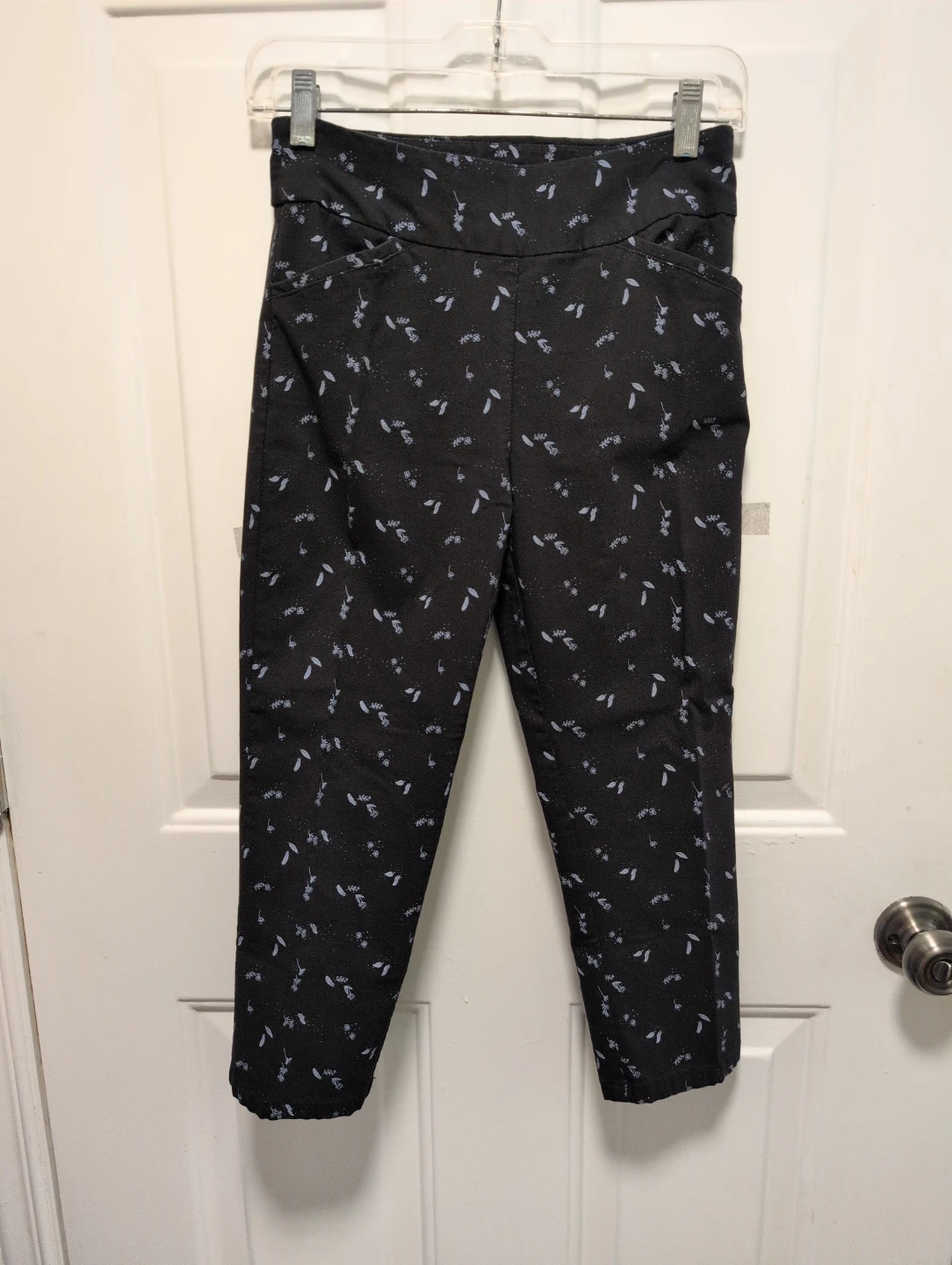 Black floral pants