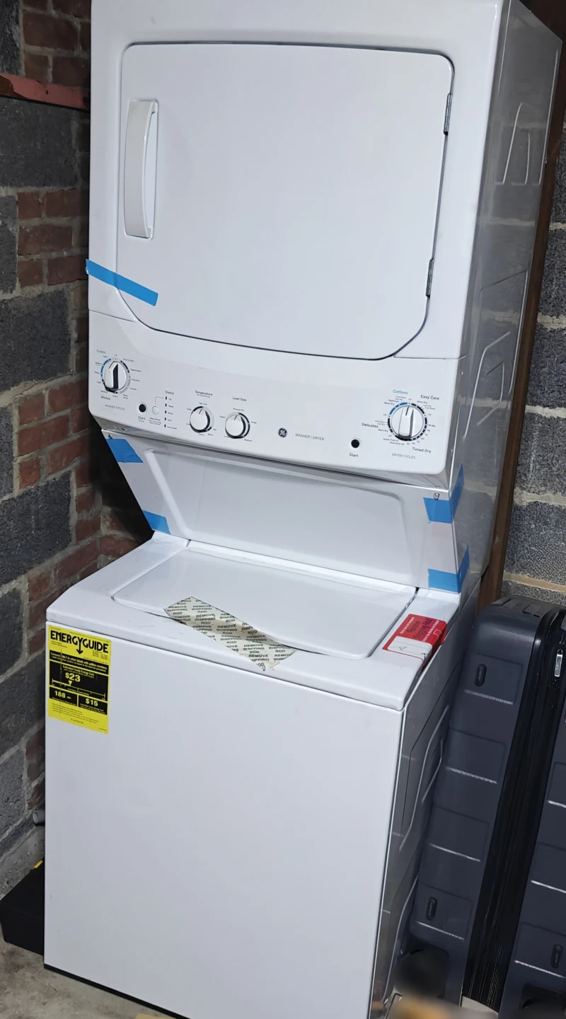 GE Electric Stacked Washer Dryer Laundry Combo