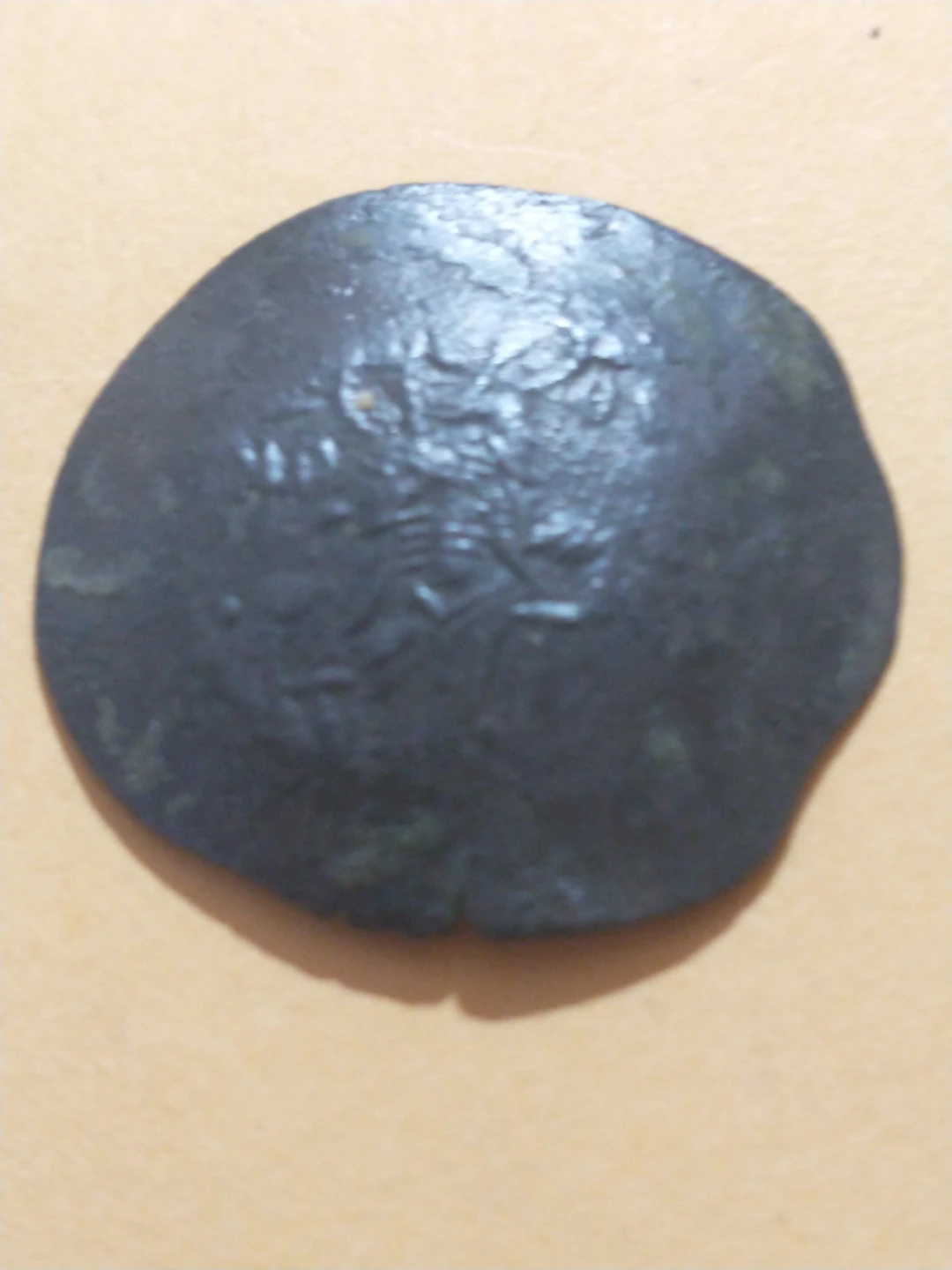 Vintage Dark Metal Trinket Dish with Embossed Design - photo 5