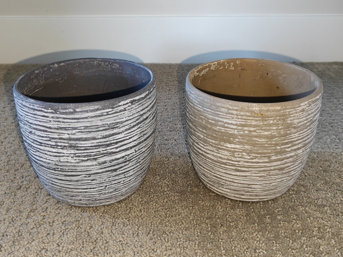 5" Rustic Plant Pot Ceramic Planters - Textured - Set of 2 - photo 3