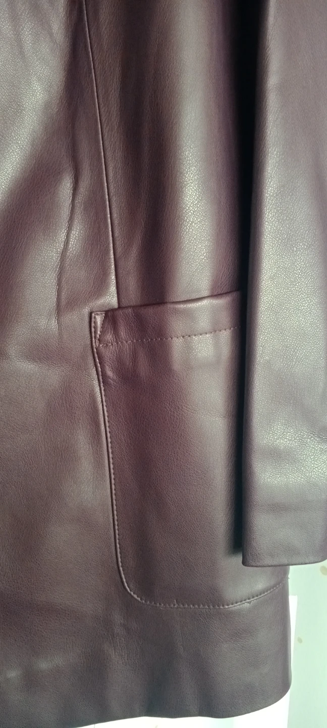 Calvin Klein Faux Leather Blazer Jacket - photo 3