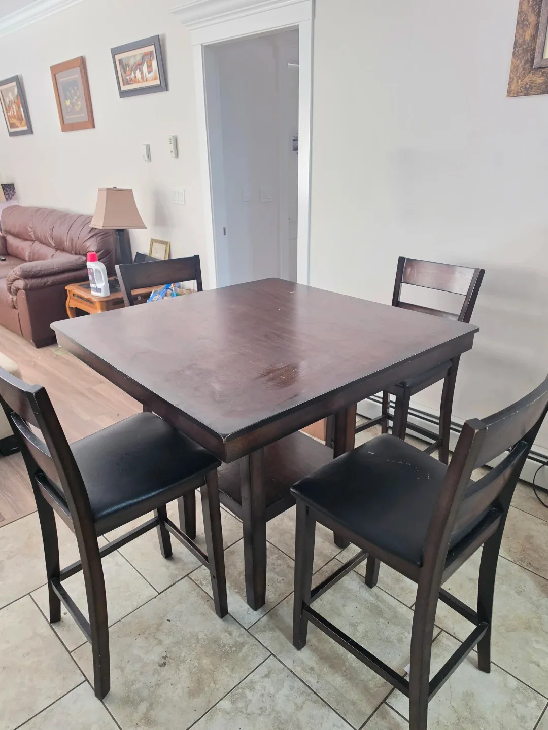 Counter Height Dining Table with 4 Chairs - Delivery Available - photo 2