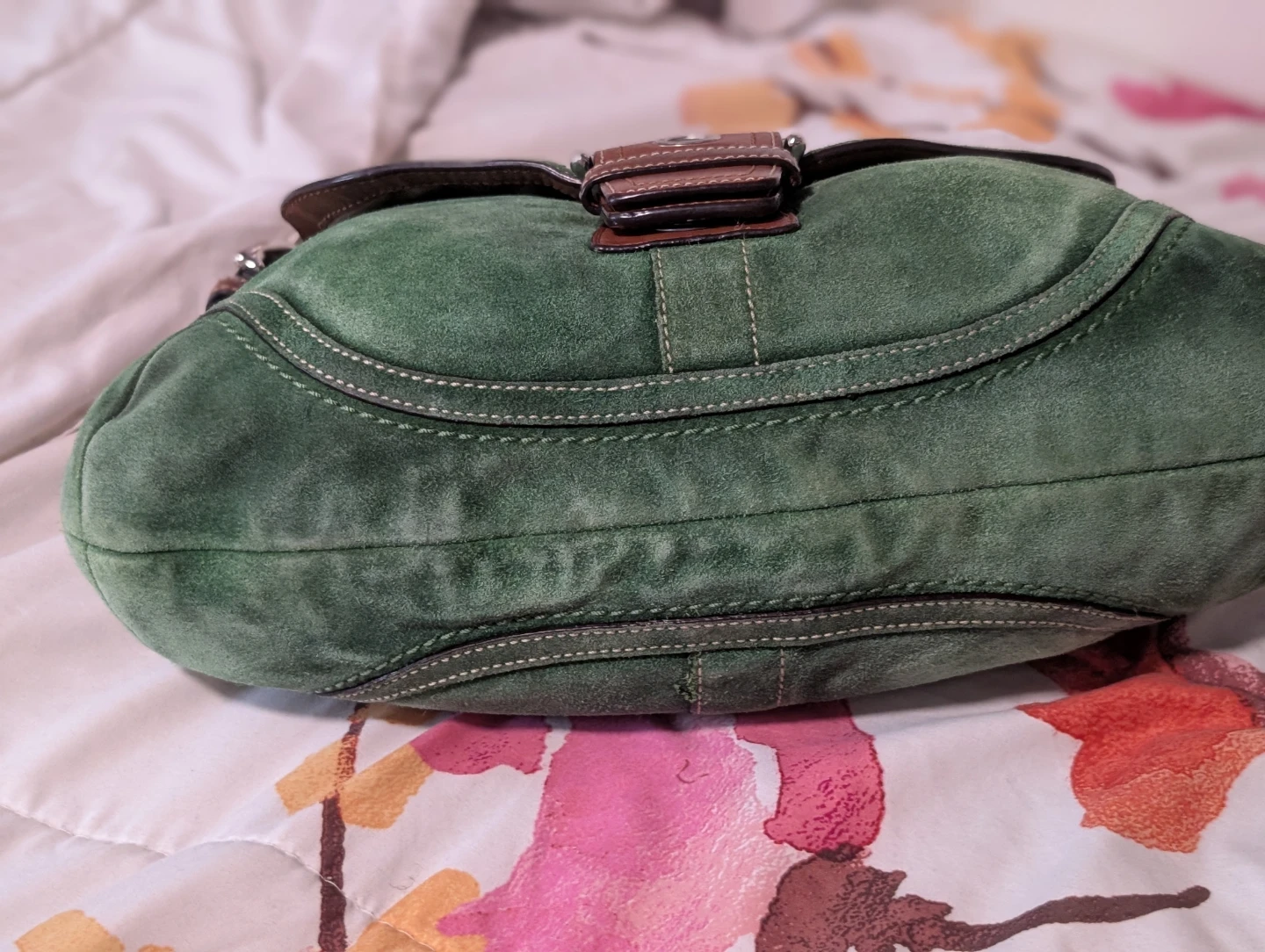 Coach green suede Soho bag (large) - photo 3