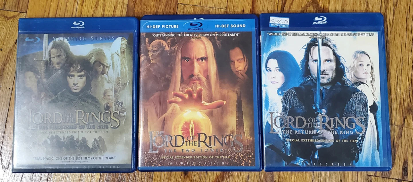 Lord of the Rings Blu-ray Trilogy Special Extended Editions