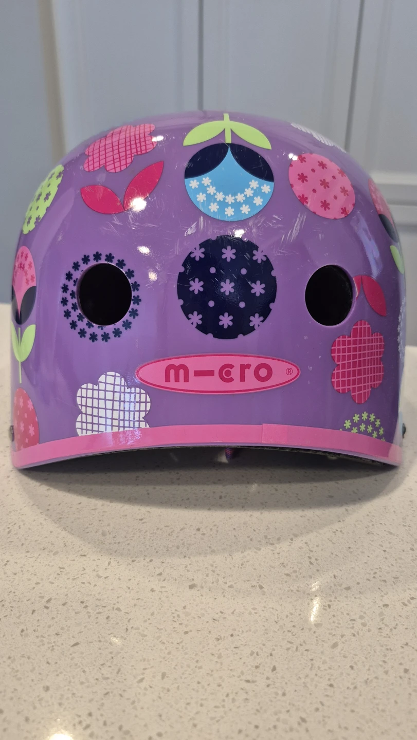 Micro Bike Scooter Helmet - Purple Floral