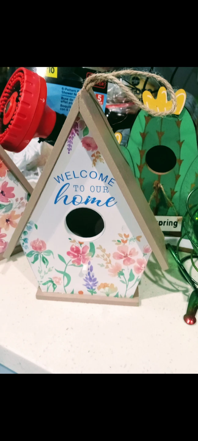 Decorative Birdhouse "Welcome to Our Home"