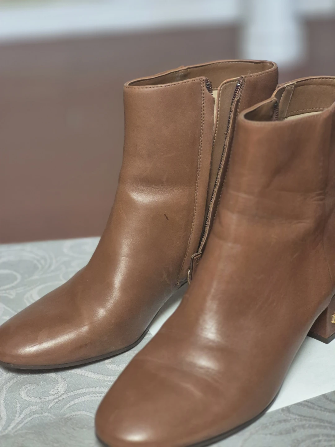Lauren Ralph Lauren Brown Leather Ankle Boots - photo 2