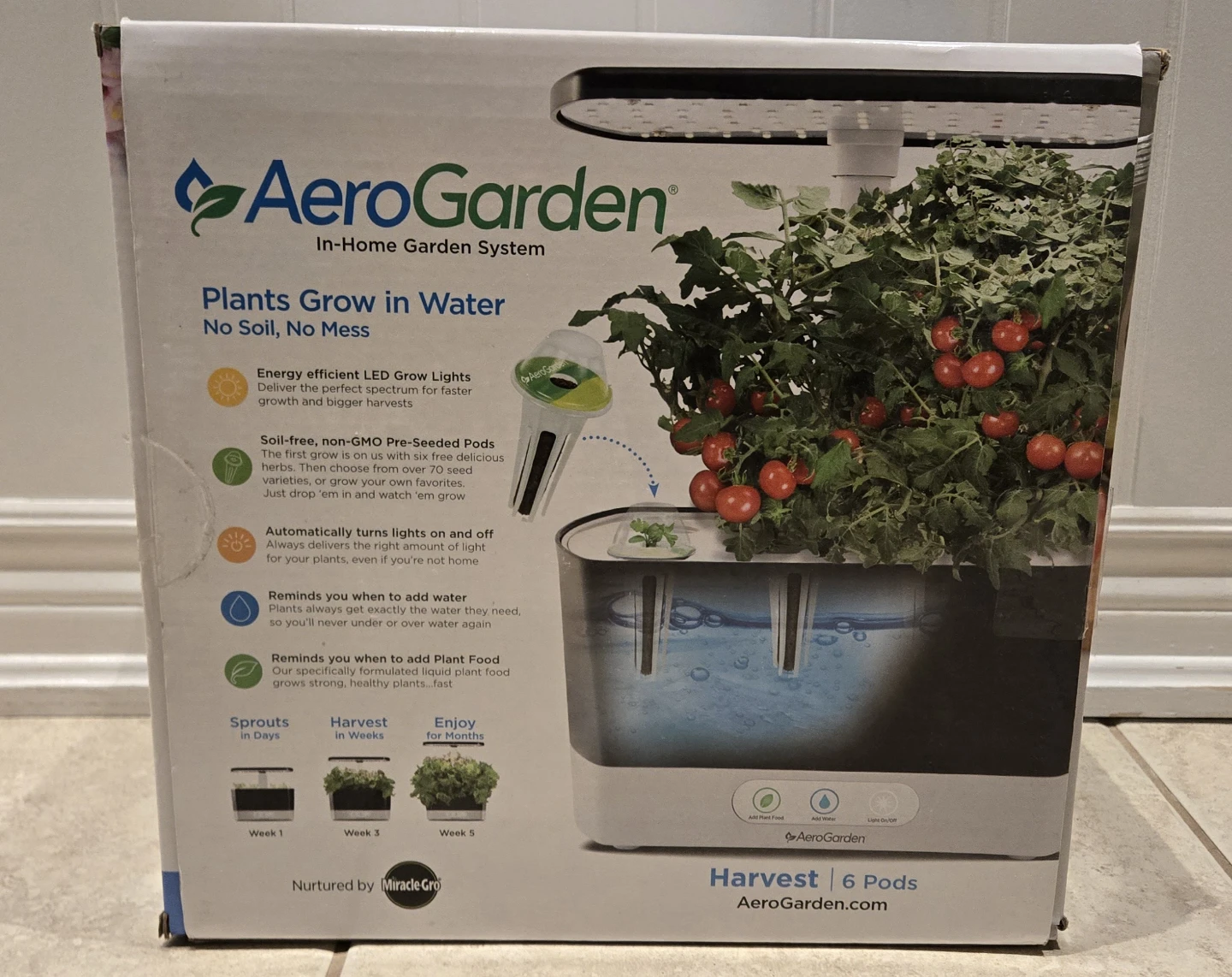 AeroGarden Harvest 6 Pods In-Home Garden System - photo 2