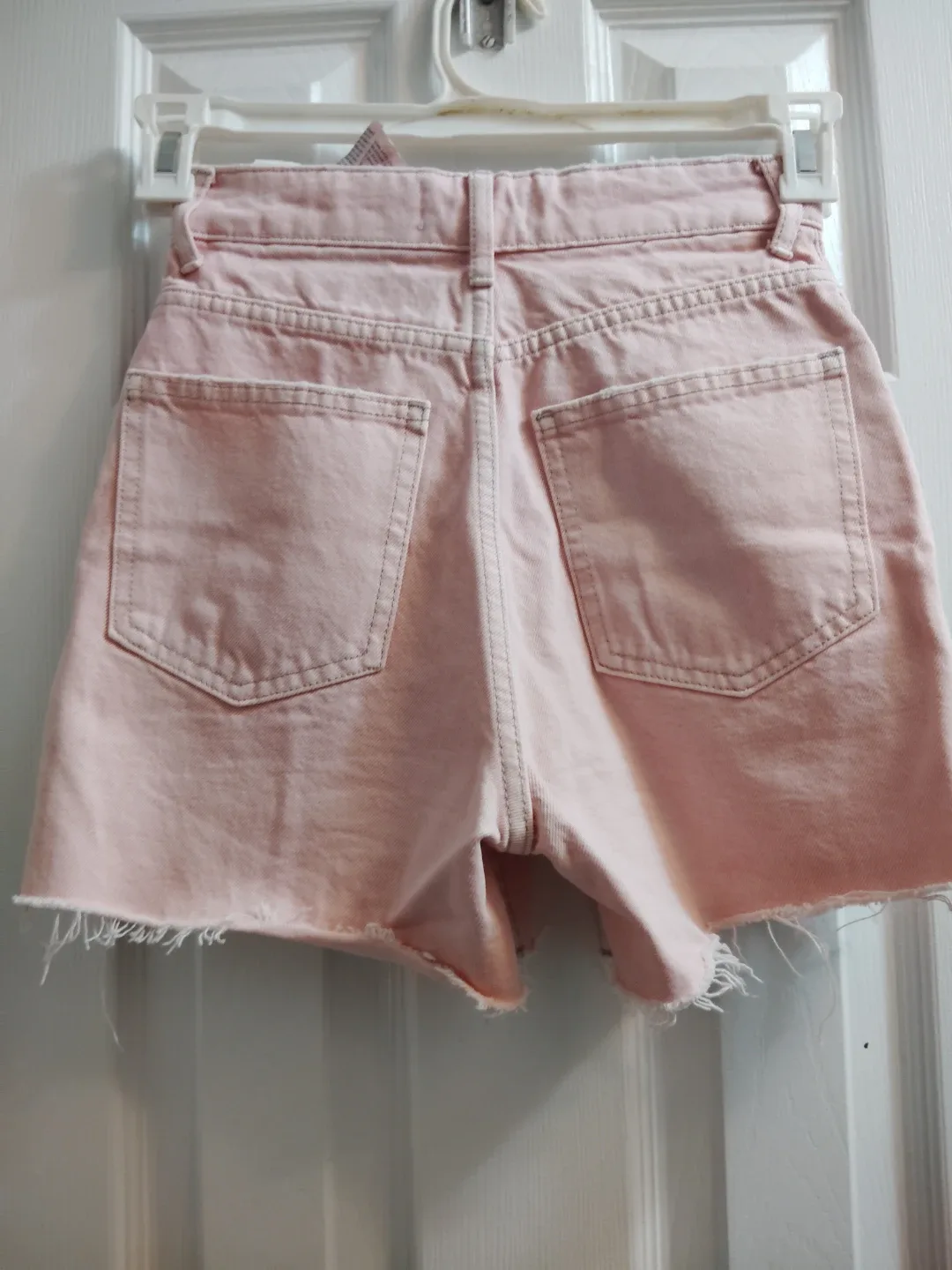 ZARA Pink Denim Shorts Size 0 - photo 2