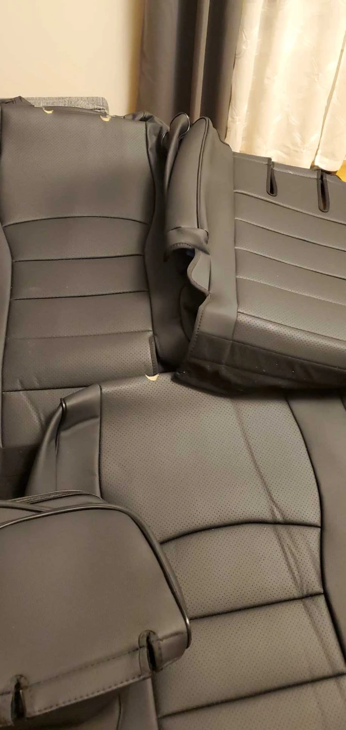 Toyota 4 Runner Black Faux Leather Car Seat Covers full set - photo 5