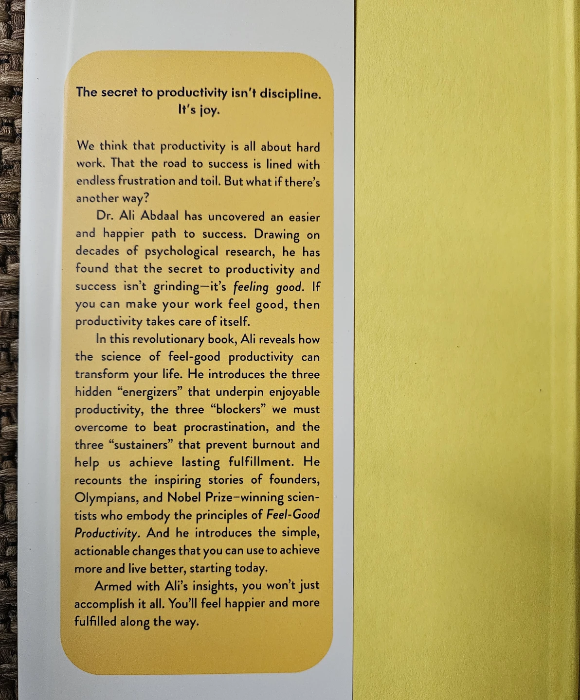Feel Good Productivity by Ali Abdaal Book - photo 3