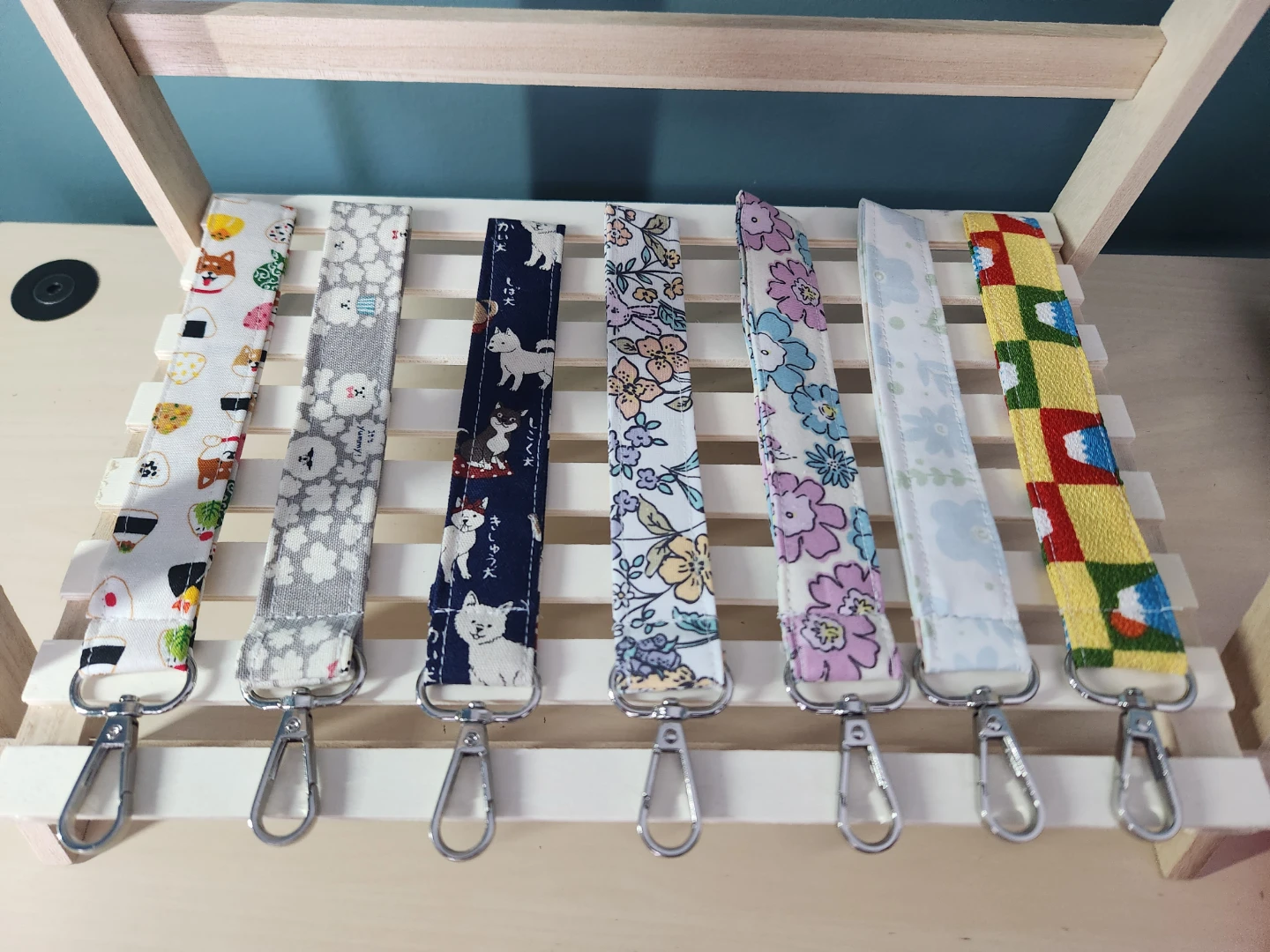 Hand Made Fabric Lanyard Keychains with Assorted Prints - photo 4