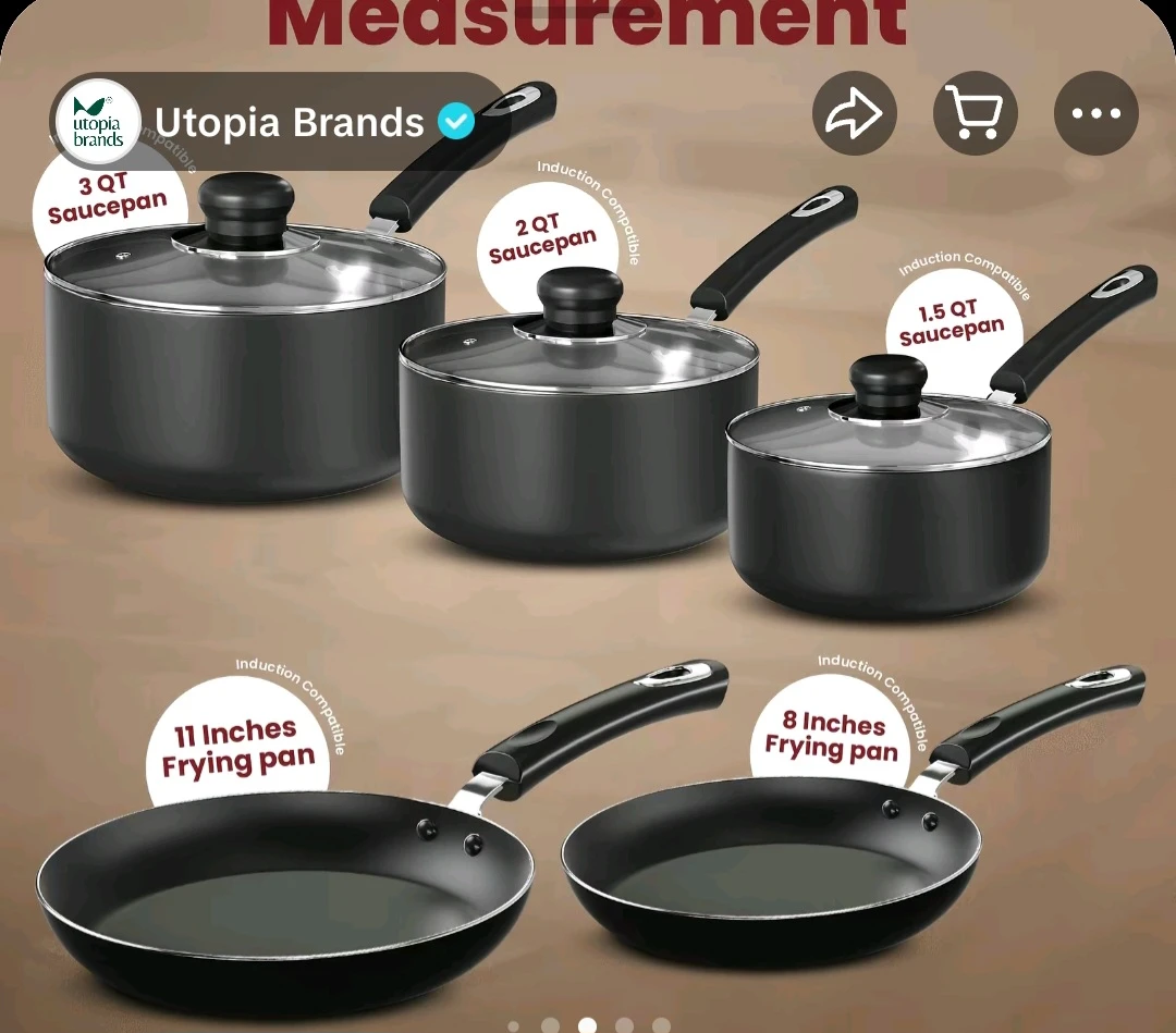 Utopia Brands Cookware Set - Saucepan and Frying Pan