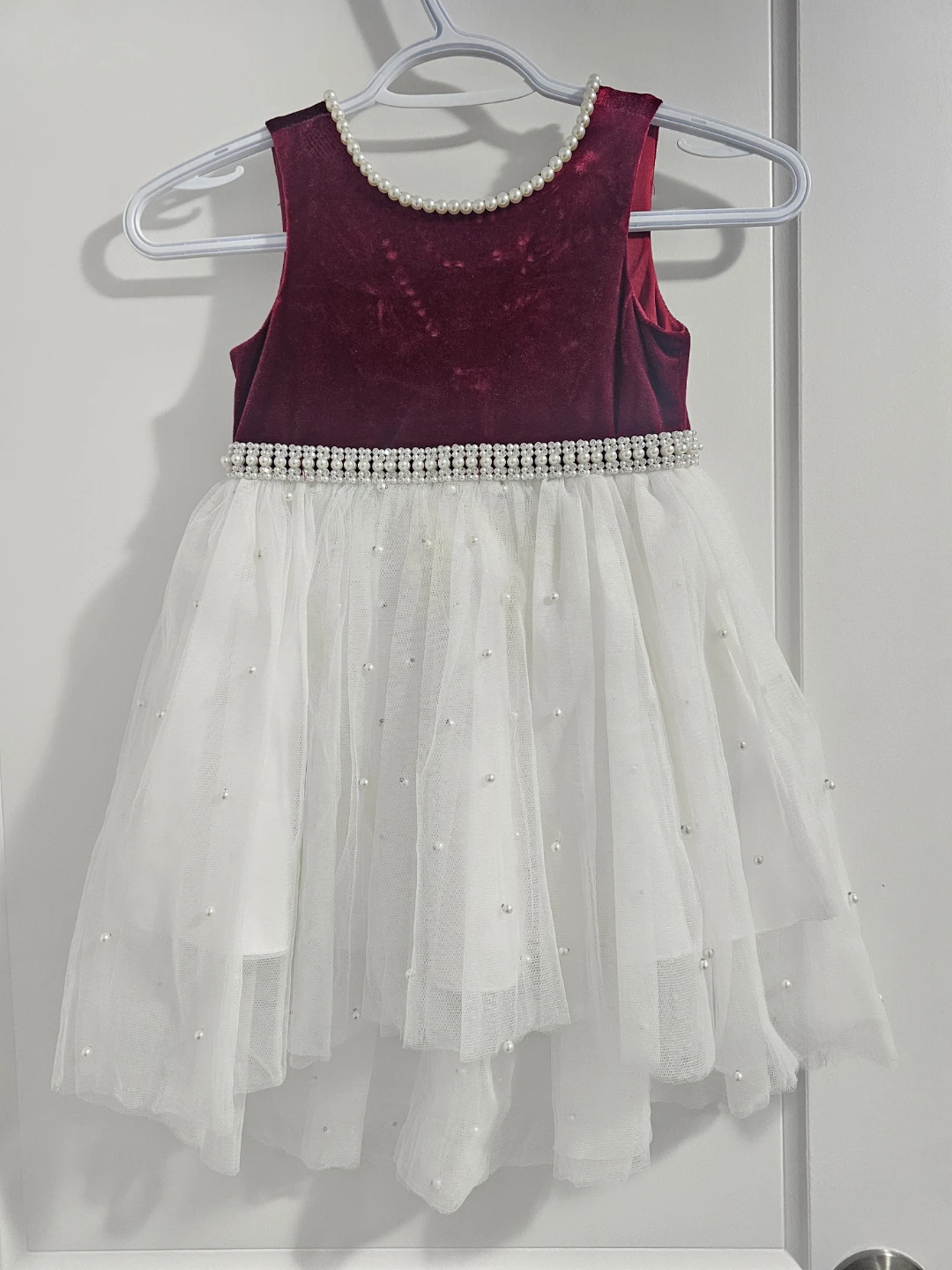 Girls Velvet Tulle Party Dress Size 5