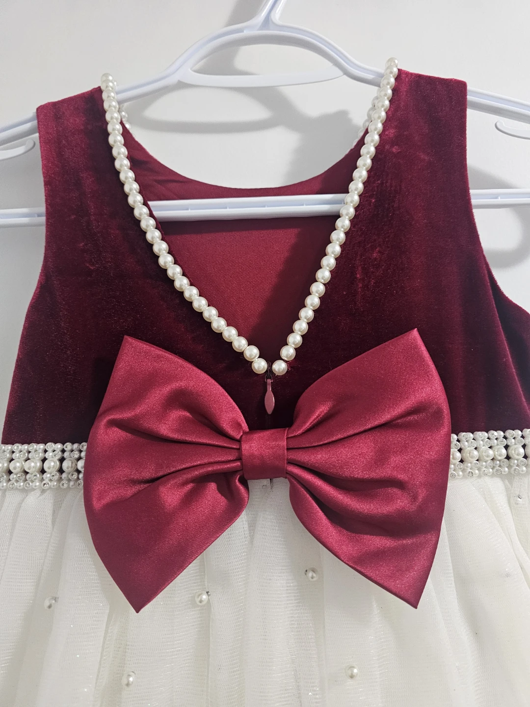 Girls Velvet Tulle Party Dress Size 5 - photo 3