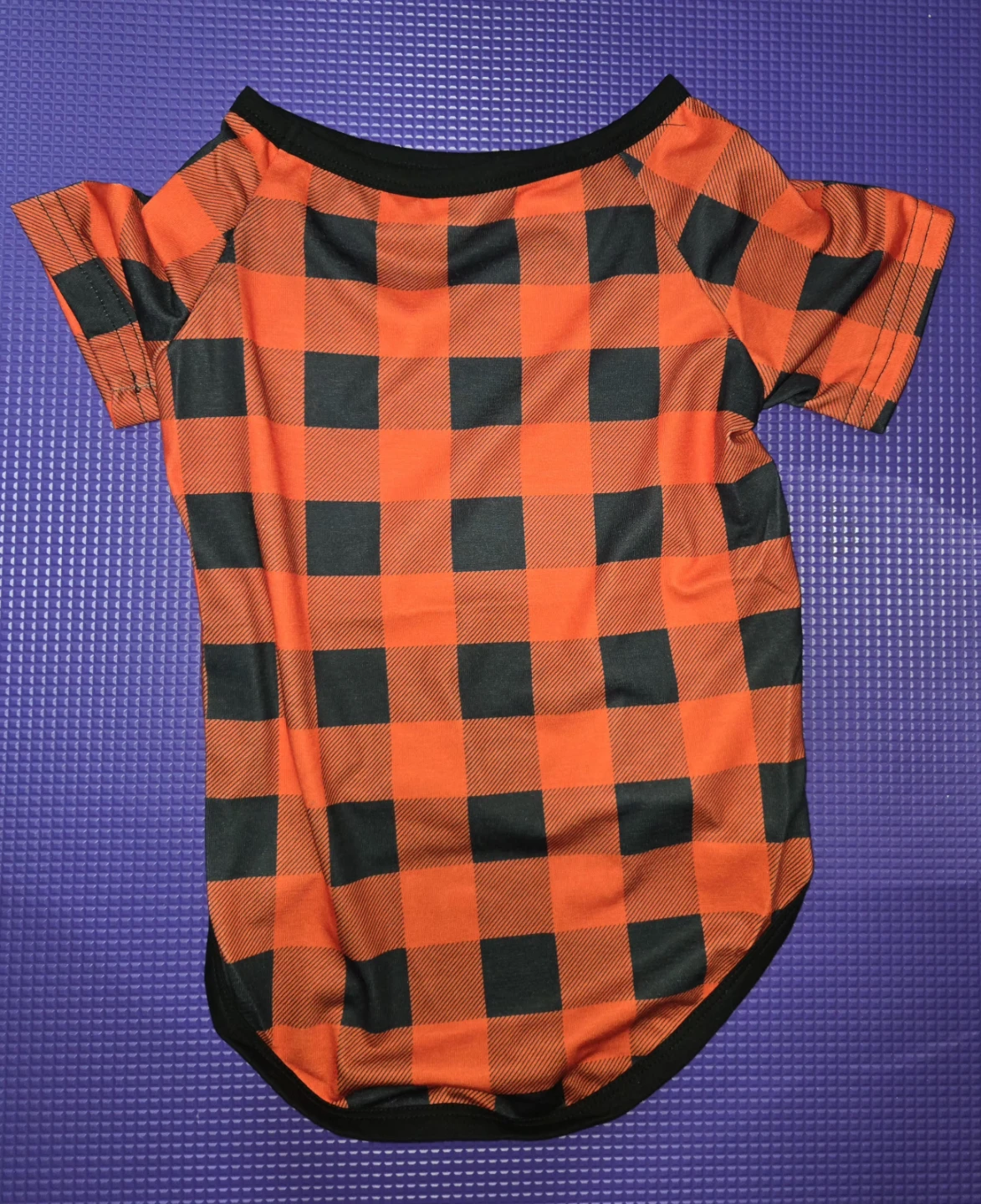 Red and Black Buffalo Plaid Dog Shirt - Size M