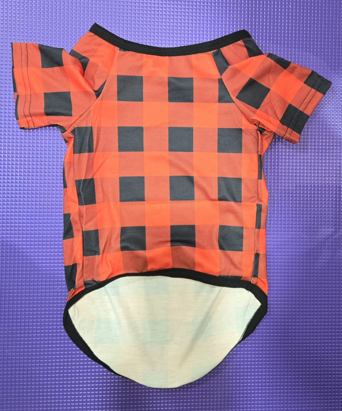 Red and Black Buffalo Plaid Dog Shirt - Size M - photo 2
