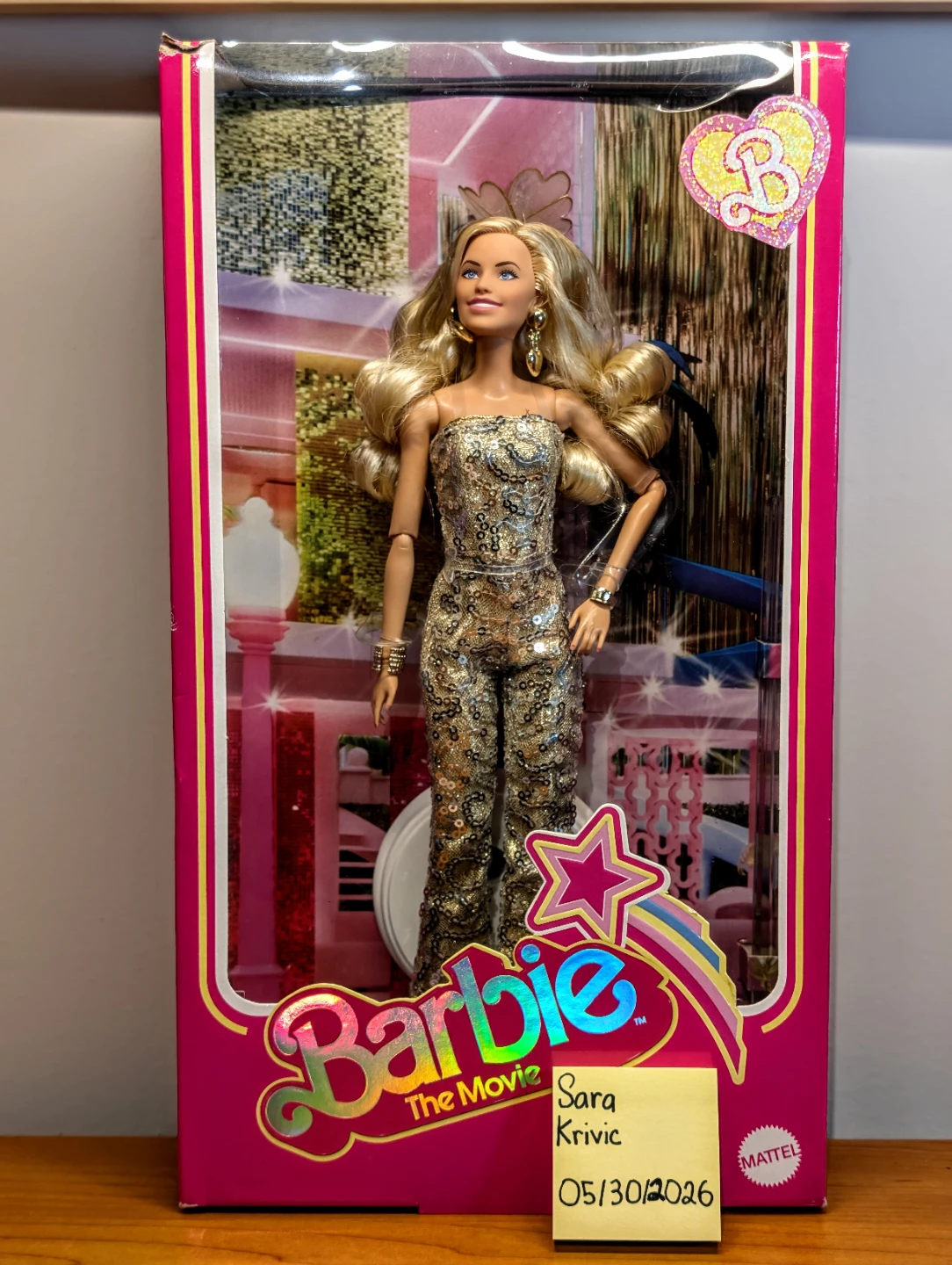 Barbie The Movie Gold Disco Jumpsuit Doll HPJ99 NRFB
