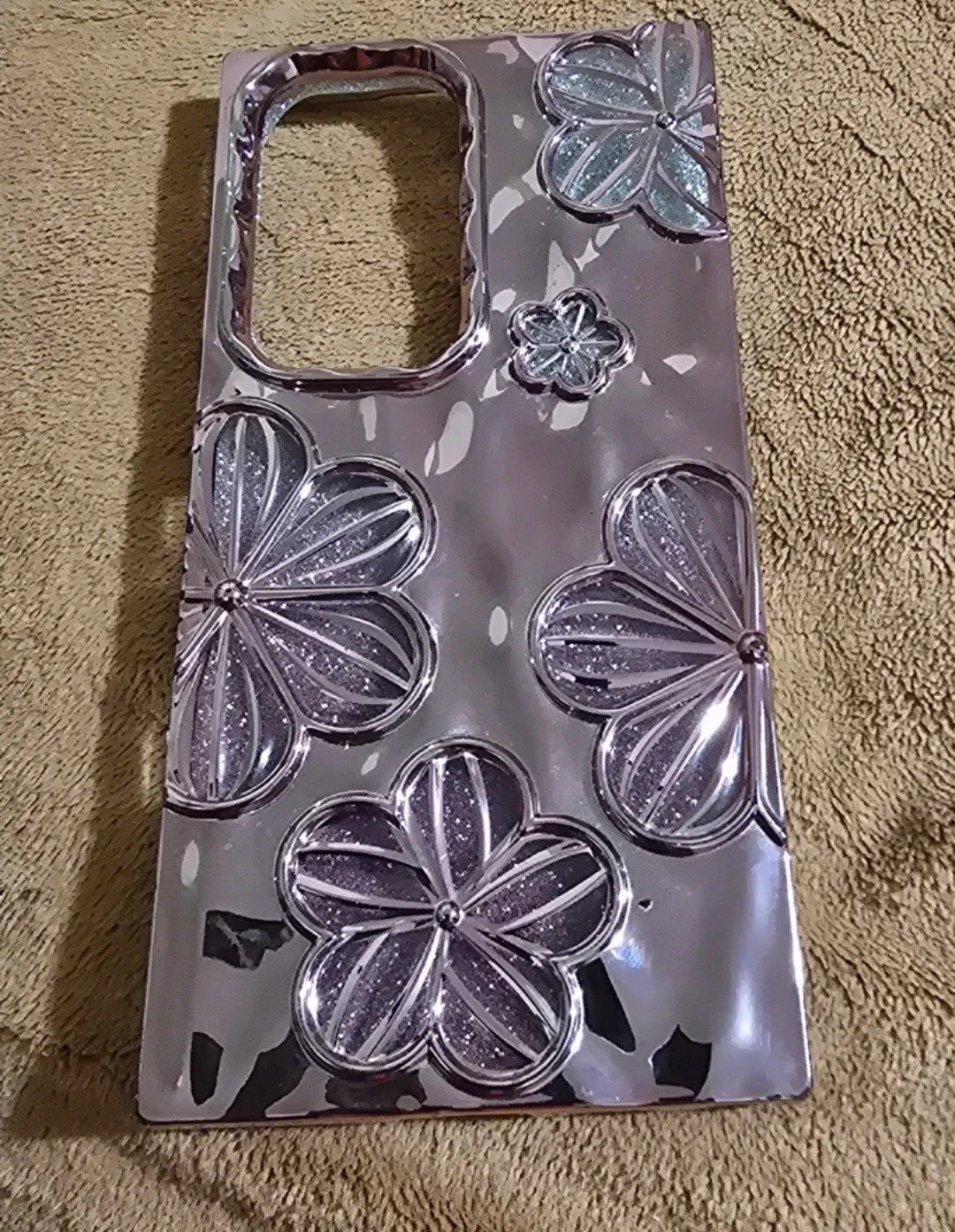 Sparkly Flower Phone Case for Samsung Galaxy S26 and 24 Ultra