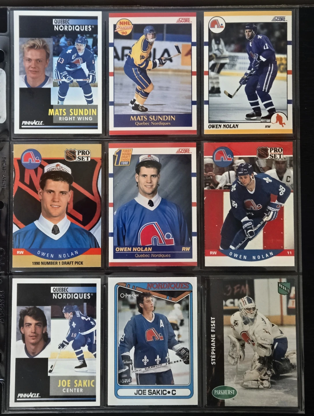 Sakic, Nolan, Sundin. Nordiques 150+ Card Lot, Rookies