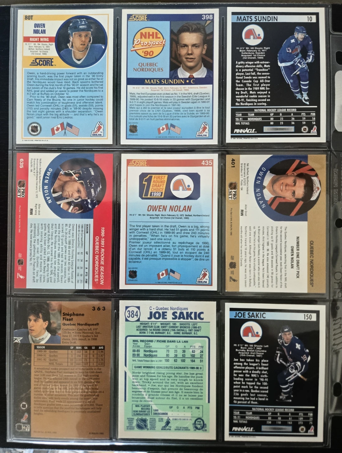 Sakic, Nolan, Sundin. Nordiques 150+ Card Lot, Rookies - photo 2
