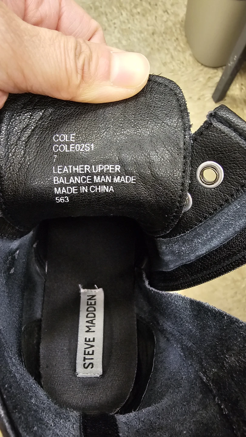 Steve Madden Black Leather Combat Boots - photo 3