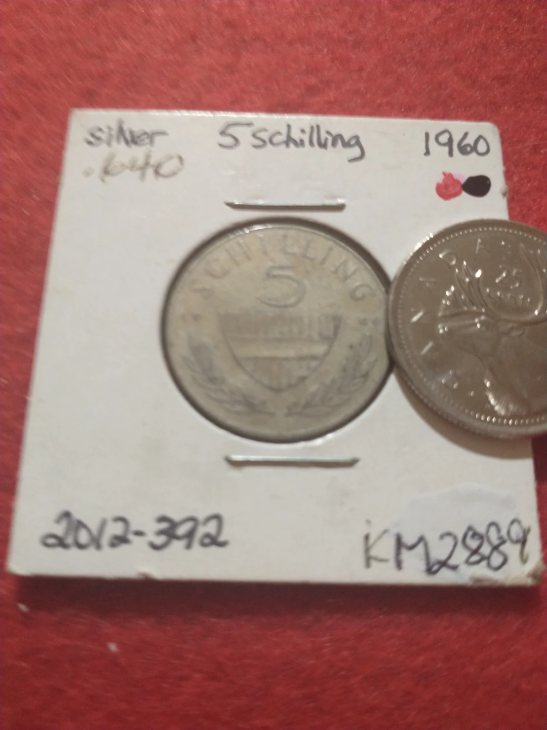 Nice 1960 Austria 5 schilling .640 silver coin KM#2889 - photo 3
