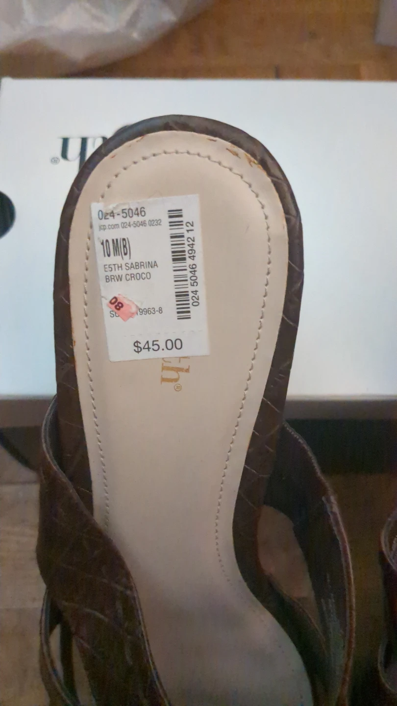 East 5th Sabrina Brown Croc Mules Size 10M - photo 3