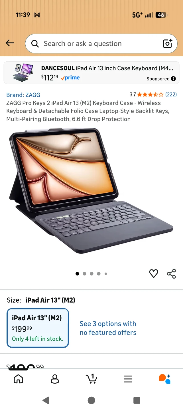 ZAGG Folio Wireless Keyboard & Case for 11-inch iPad Pro