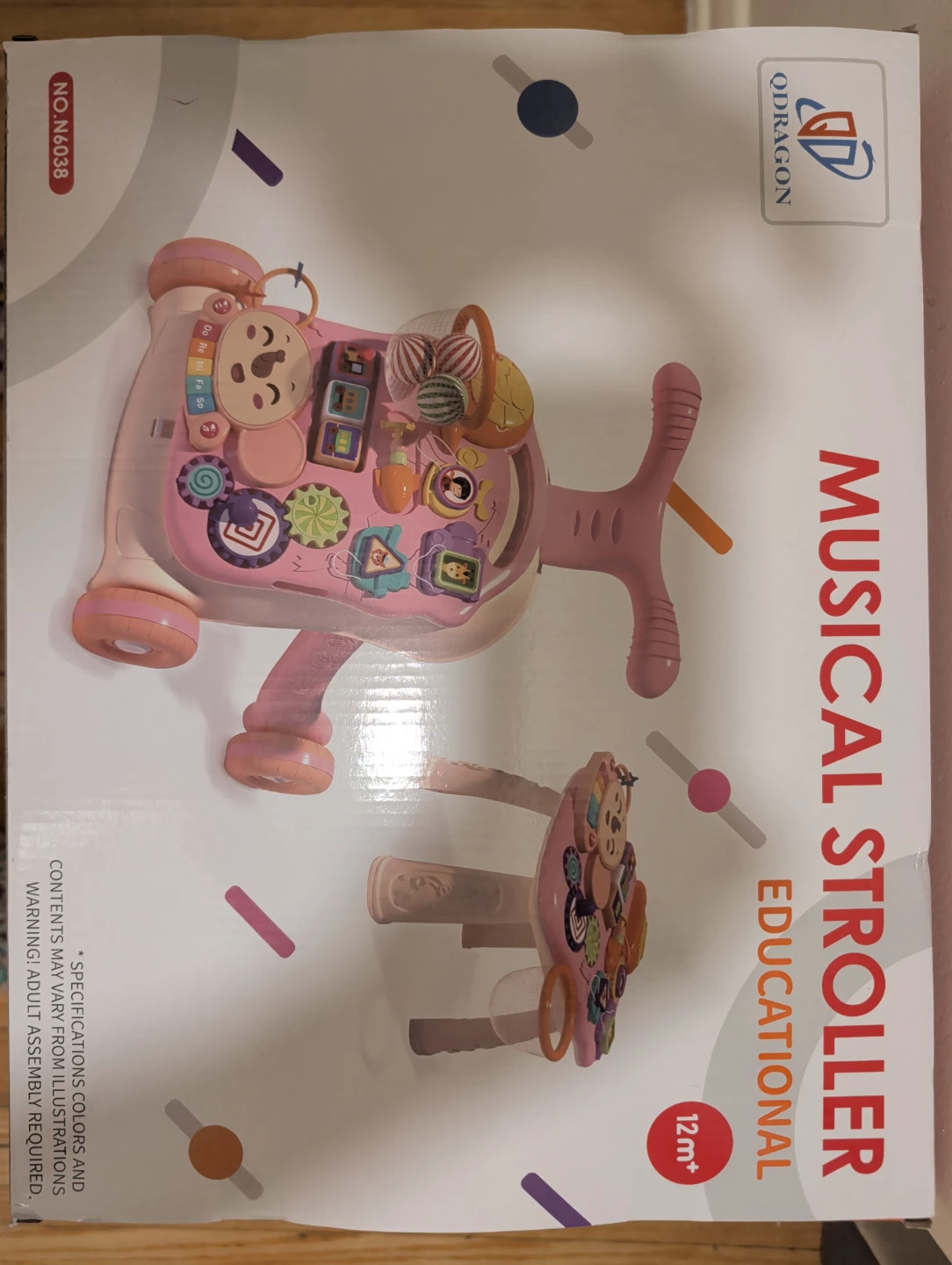 QDRAGON Musical Educational Stroller Walker