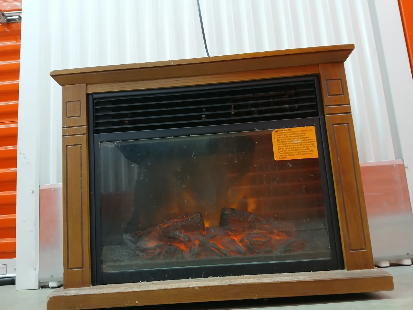Electric Fireplace with Wooden Mantel - photo 4