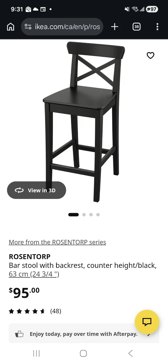 4 Counter Height Chairs - photo 5