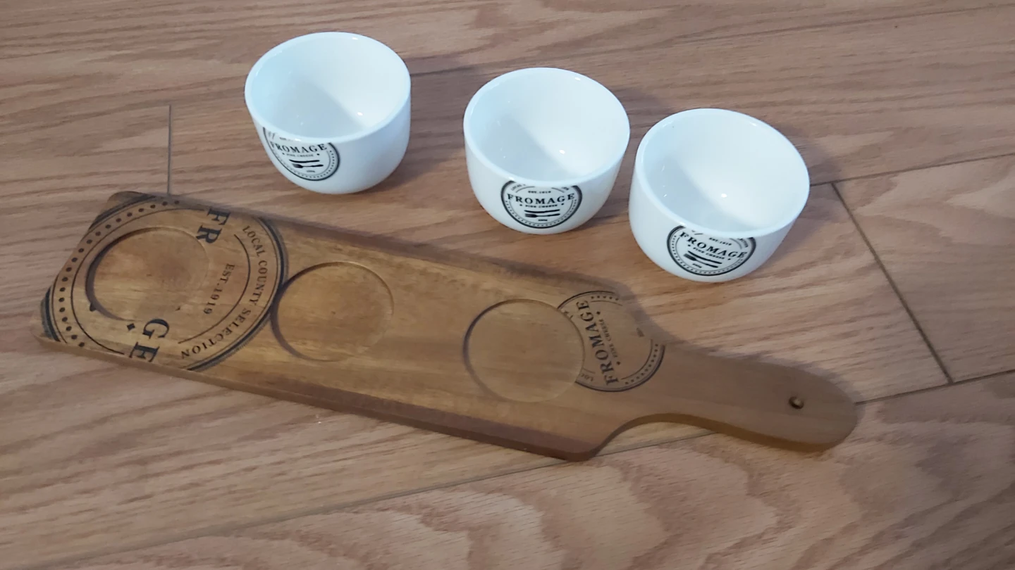 Set of 3 Cheese Tea cups with Wooden Paddle - photo 2