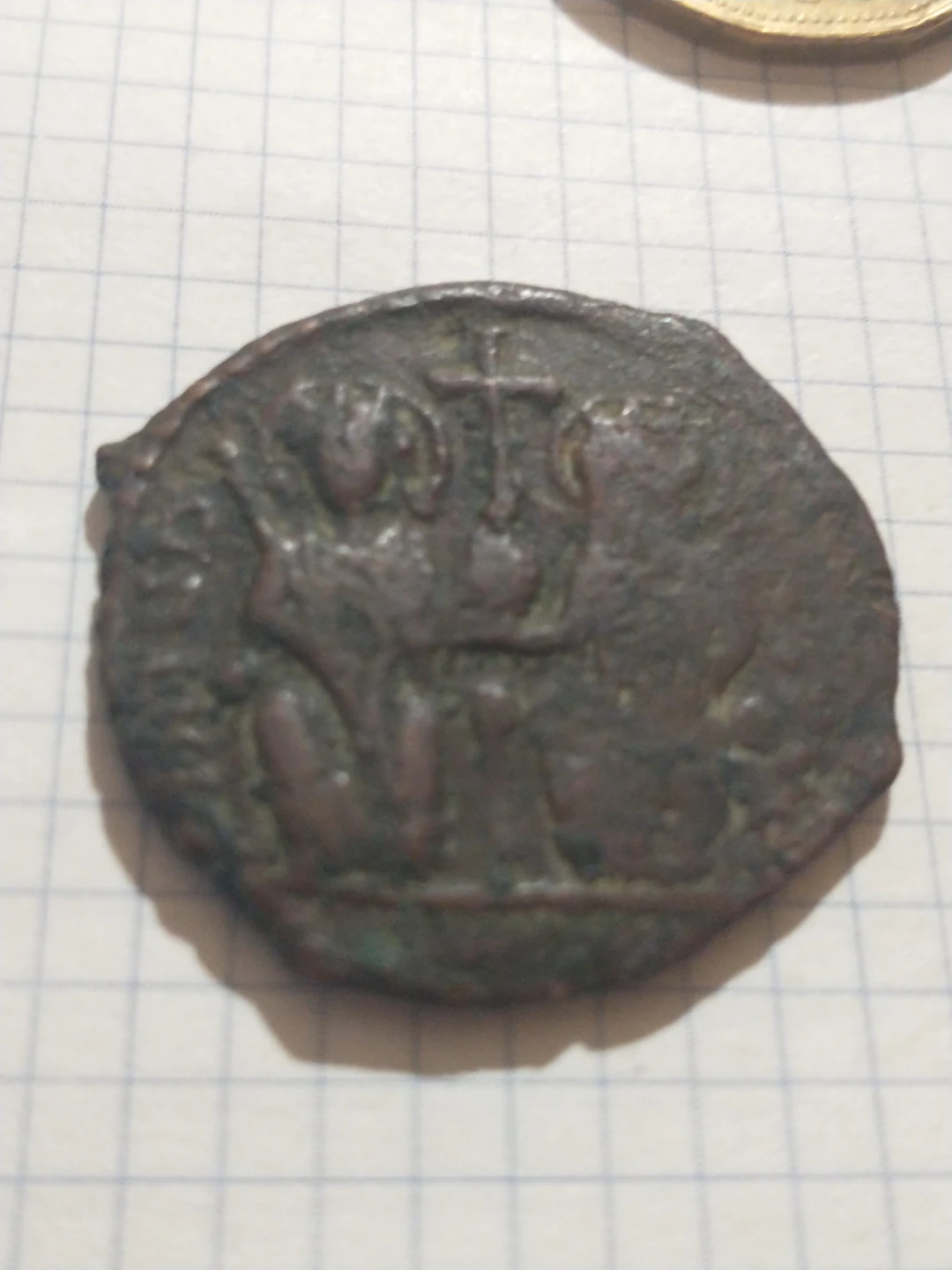 Vintage Coin with Historical Figures